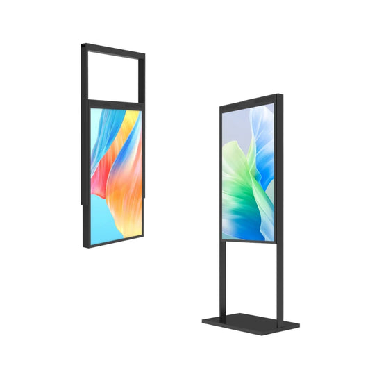 43" Double-Sided Window Display – 2500 nits Front / 700 nits Rear | Android 2GB+32GB | Non-Touch | Cloud / App / USB | Hanging / Floor Stand