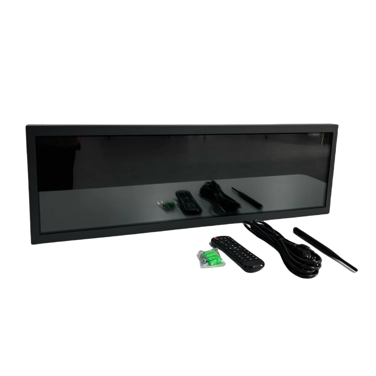 24.5" Stretched Bar LCD Shelf Display – 597.9×168.2mm Viewable | Android Digital Signage | Cloud / App / USB Playback